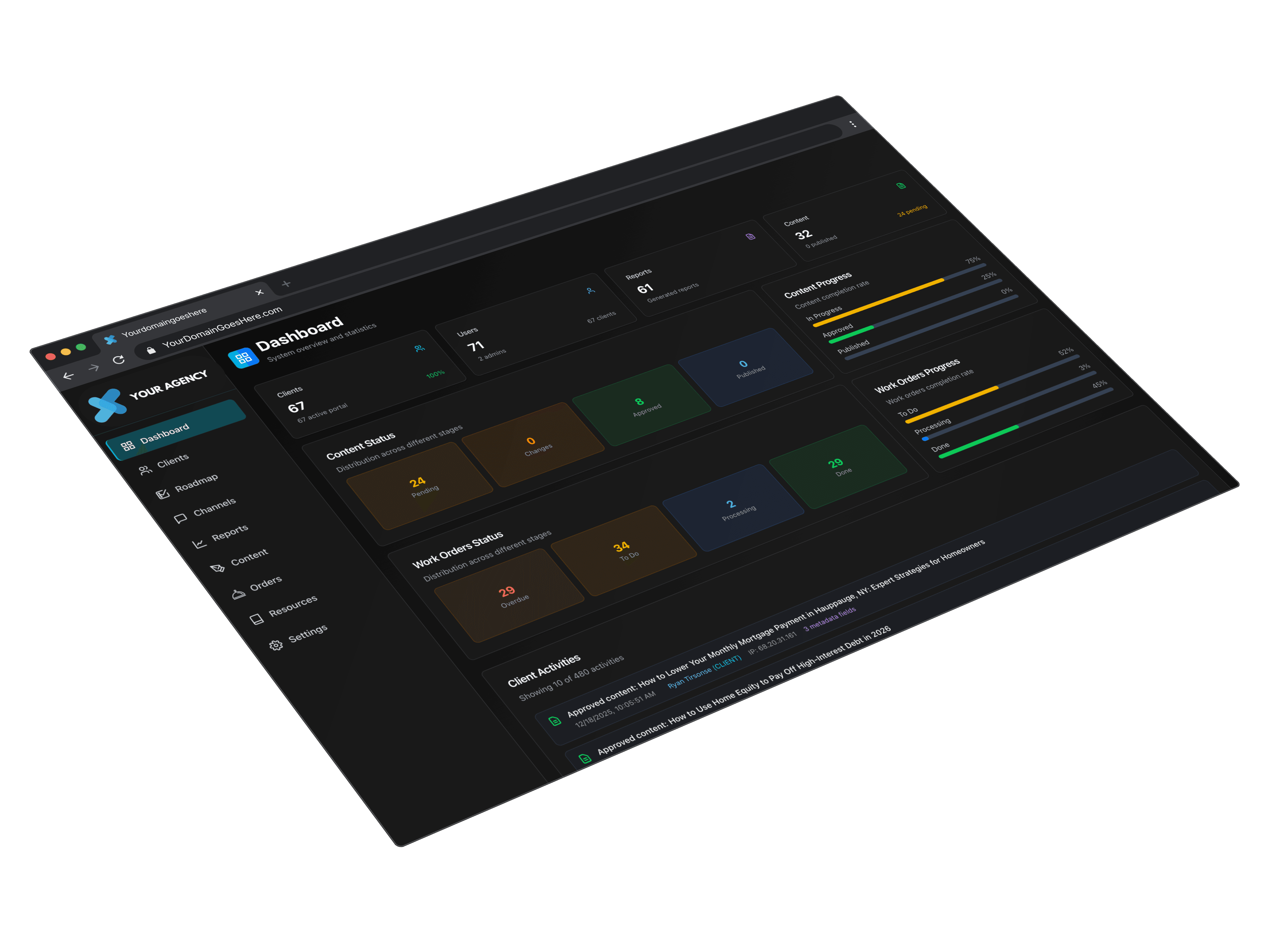 Oasbit Portal - White-Label Agency Operating System