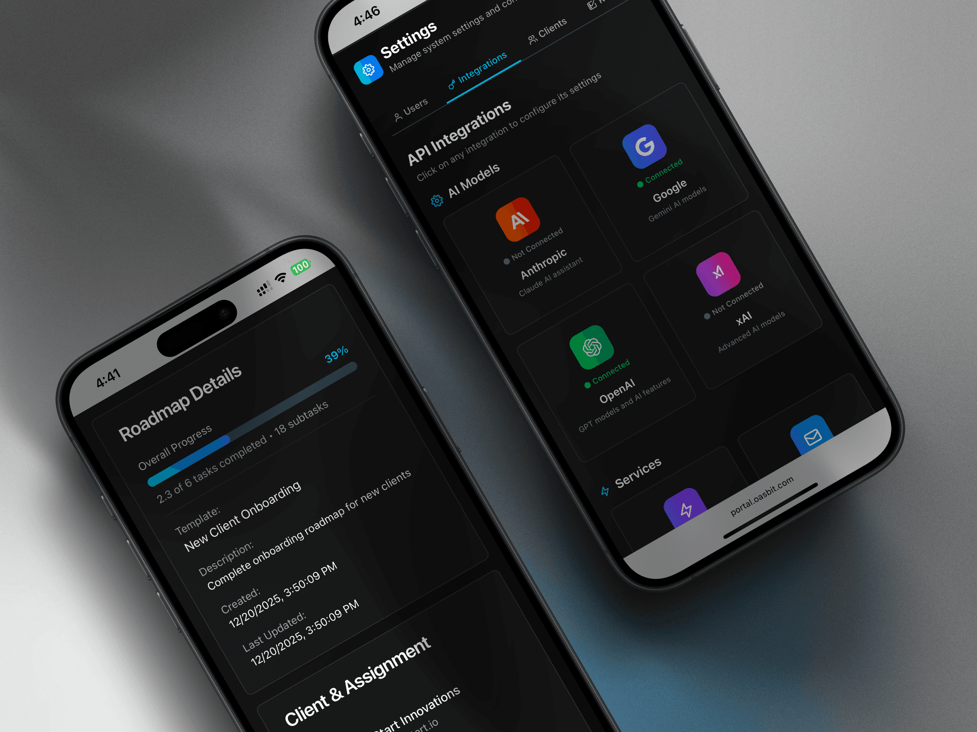 Oasbit Portal Mobile Mockup