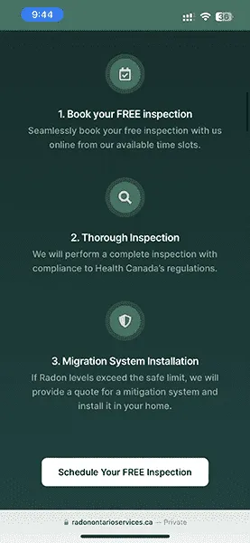 Radon Ontario Services Mobile